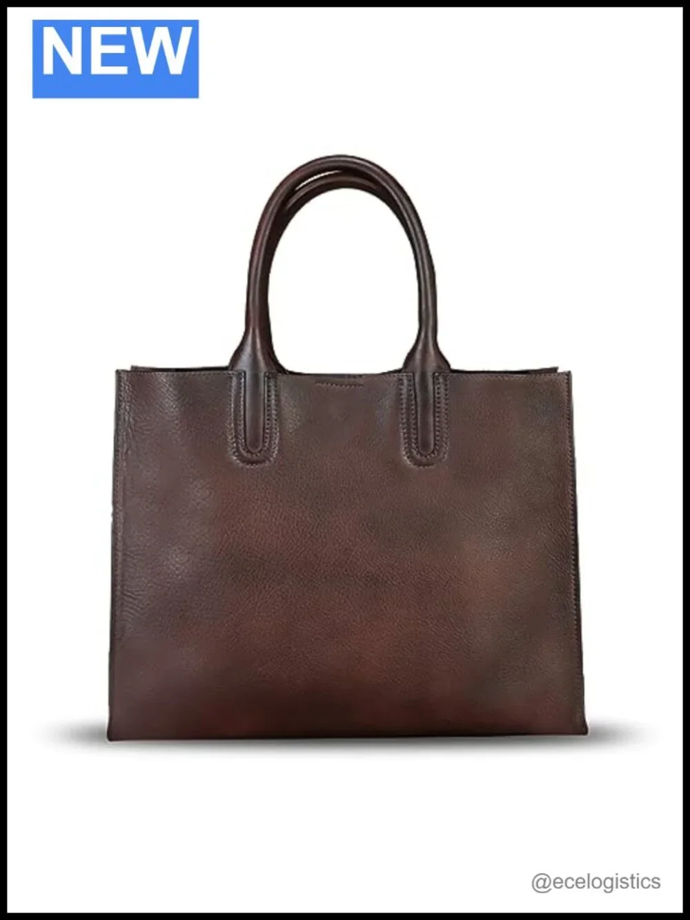 Genuine Leather Hand Painted Satchel Handbag Crossbody Purse Work Tote